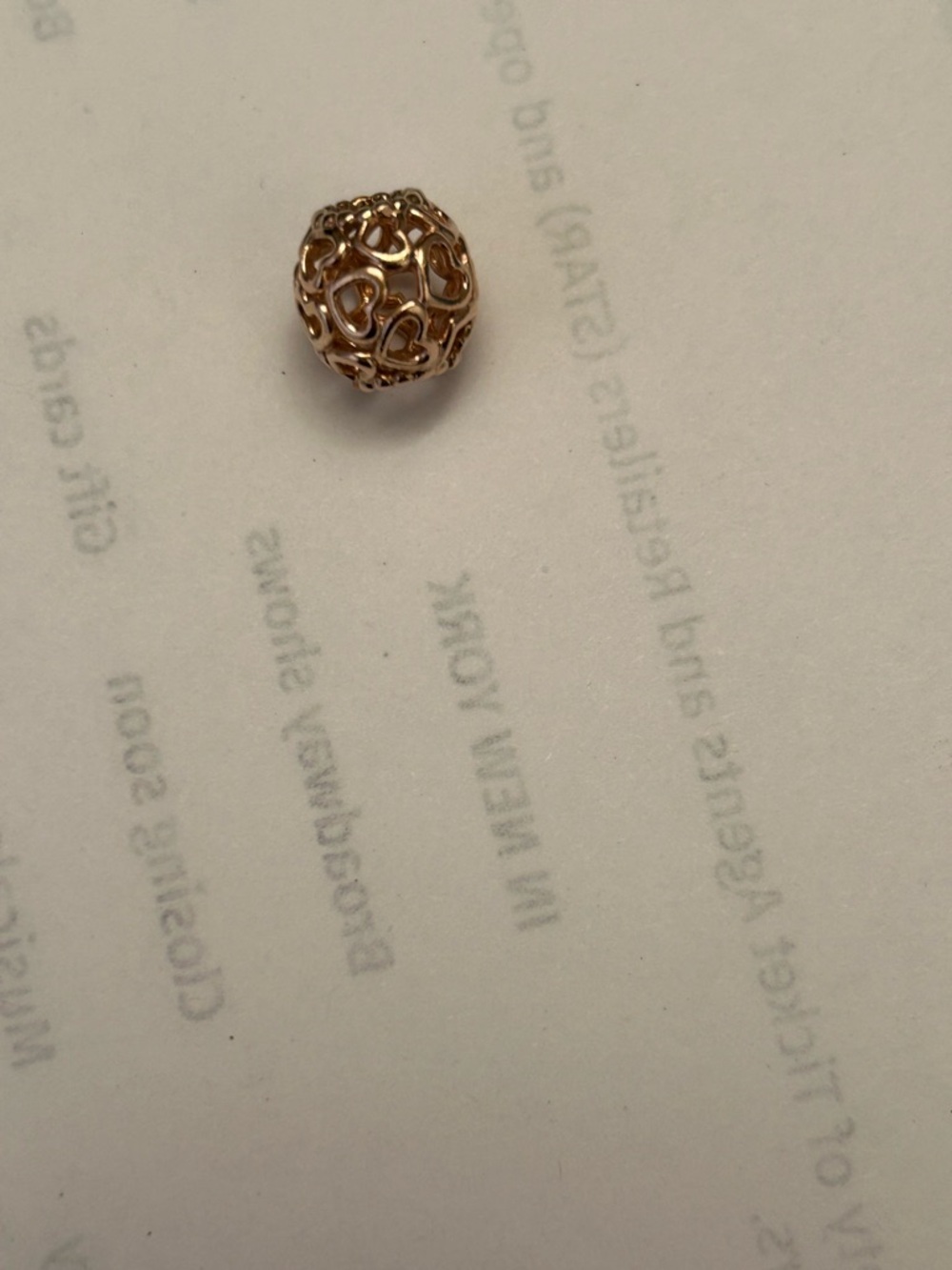 Pandora Rose Gold Openwork Heart Charm
